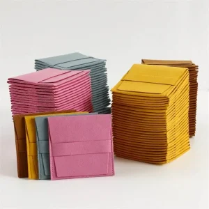 RTS Custom Logo Eco-friendly Recyclable Microfiber Suede Velvet Textile Luxury Jewelry Packaging Pouch & Envelope Bag
